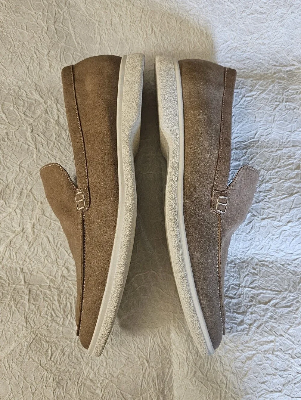 Steve Madden luxxlo mens suede slip on moc toe loafers 10 ortholite new comfort